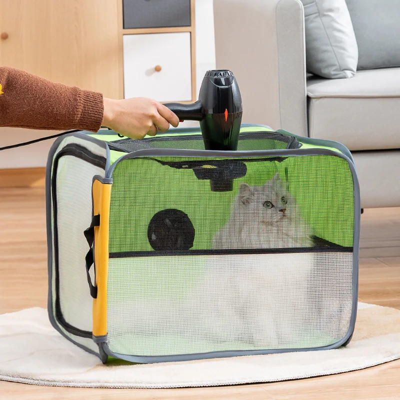 

Box Blowing Hair Dryer Cat Cage Dogs Hair Dryer Blow Box Grooming House Bag Pet Dry Room Hands-Free Drying System