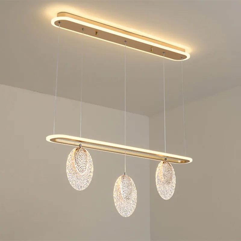 

Modern Dining Room Chandelier Ring Nordic Pendant Lamp For Kitchen Island Long Table Living Luxury Gold Ceiling Hanging Light