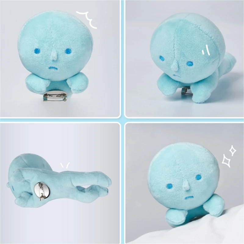 

Smiski Hide-and-seek Anime Peripheral Japanese Blue Brooch Stuffed Plush Toy Cartoon 10cm Doll Ornaments Funny Creative For Gift
