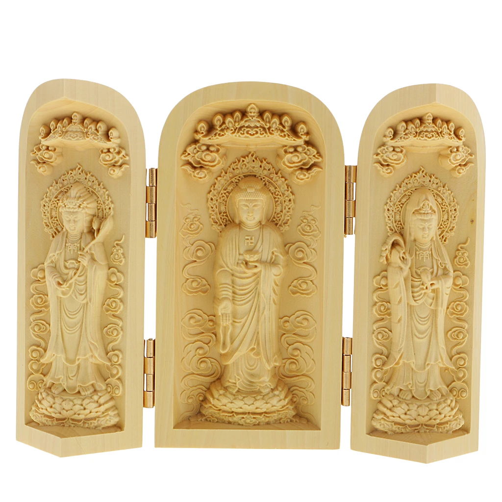 

Folding Buddha Statue Box Tibetan Buddhist Statues for Home Temple Decor