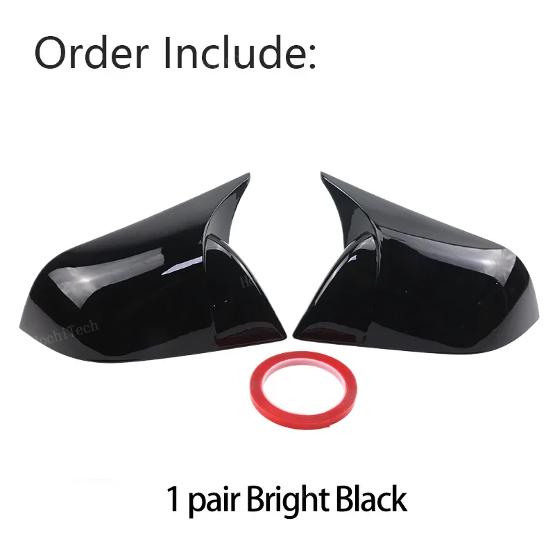 Накладка на зеркало в форме черного рога, накладка на зеркало, дополнительная накладка для Tesla Model 3 Model 3 2021-2024, внешние аксессуары