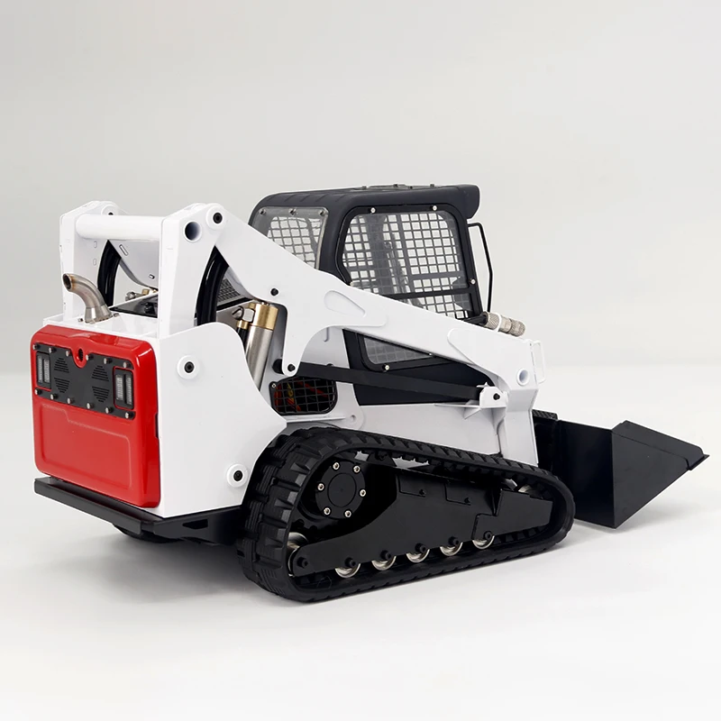 Модель строительной техники Bobcat SM770 на гусеничном ходу с металлической гидравликой, управляемая по радиоуправлению масштаба 1/14, готовая к работе (RTR), игрушка для мальчиков в подарок.