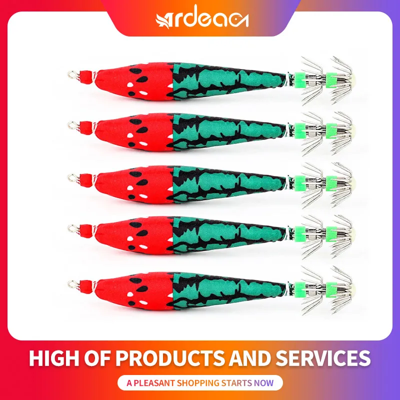 

Ardea 1PCS Luminous Squid Jigs Octopus Umbrella Hook Fishing Lure Shrimp Bait Wobblers Swimbait Artificial Simulation Tackle
