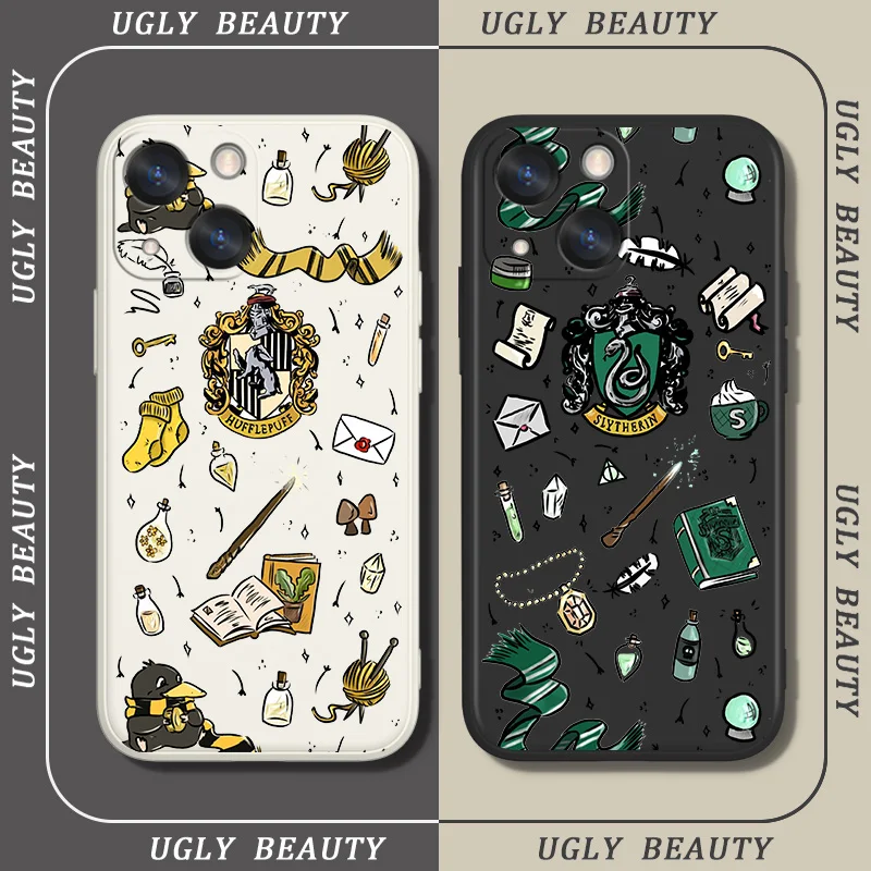 

Deathly Hallows Harryyrr Potterter Phone Case For iPhone 6 6S 7 8 plus X XR XS 11 12 13 14 pro MAX 12 13 mini Liquid Rope Cover