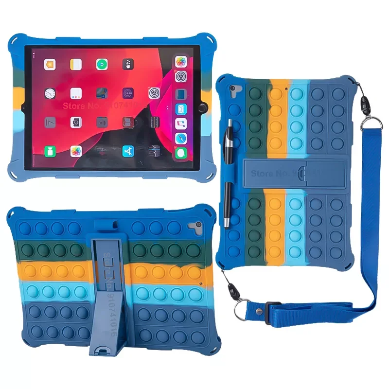

Планшет для iPad 10,2 2020 Pro Air 3 2021 10,5, Детский мягкий чехол, планшет с пузырьками для iPad 2019, 7, 8, 9, Generati