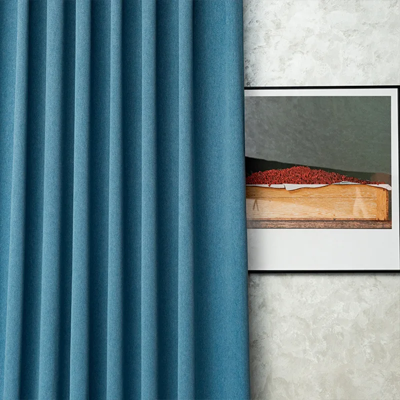 

New Double Sided Linen Blackout Curtains for Living Room Dining Bedroom Hotel Solid Color Curtain Blackout Kitchen Blackout03