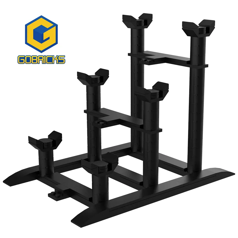 

Gobricks Display Lightsaber Stand 3 Building Blocks For 5006290 40483 and All Space War Lightsabered Series Bricks Bracket Gift