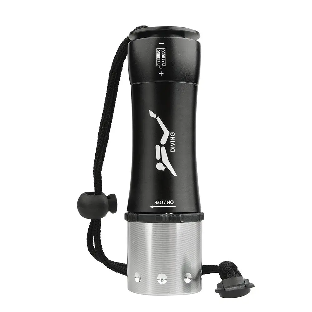 

Led Diving Flashlight Waterproof Magnetic Control Switch Torch Outdoor Work Light With Hanging Rope Lighting for Diving Camping