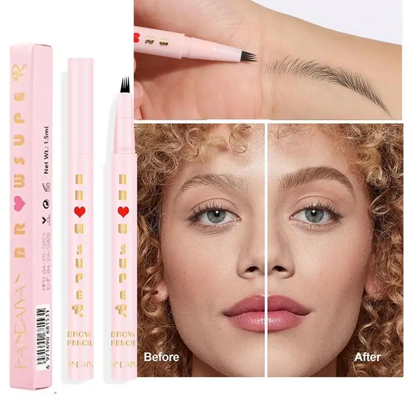 

Microblading Eyebrow Pen Eyebrow Pencil With A Micro-Fork Tip 4 Point Brow Pen For Daily Use Parties Masquerade Prom Dating