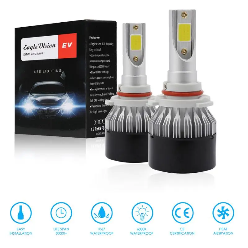 

COB 9006 9005 H11 H7 H1 LED Headlight Lamp Light Bulbs Conversion Kit 80W 12000LM 6000K Car Fog Light