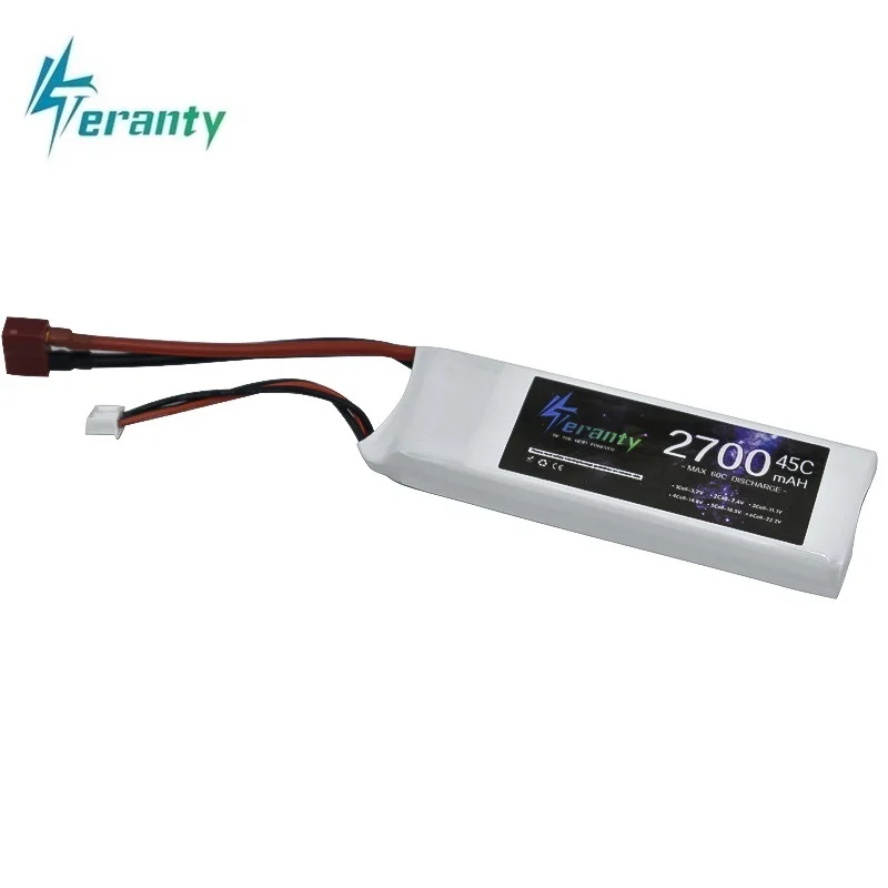 

7.4V 2700mAh 2S LiPo Battery 45C With T JST XT30 XT60 Plug For RC Quadcopter Helicopter Car Boat Drones Spare Parts Battery