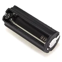 1pc black plastic battery holder for 3 aaa standard batteries for flashlight torch cylindrical battery storage boxes case