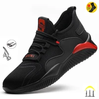 dropshipping men women work shoes steel toe cap safety boots european standard anti smash anti puncture male sport safety shoes
