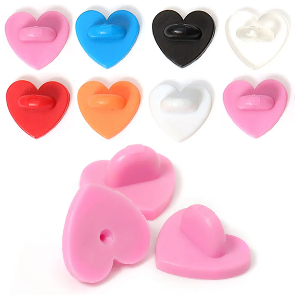 

50pcs Rubber Brooch Bukle Button Clasp Pin Backs Clutch Care Cap Nail Tie Back Stoppers Squeeze Badge Holder Jewelry Accessories