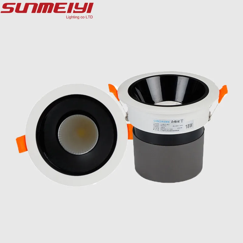 

LED Embedded COB Spotlight Ceiling lamp Recessed Anti Glare Downlights 10W/12W/18W AC190-265V Living Room Corridor Ceiling Spot