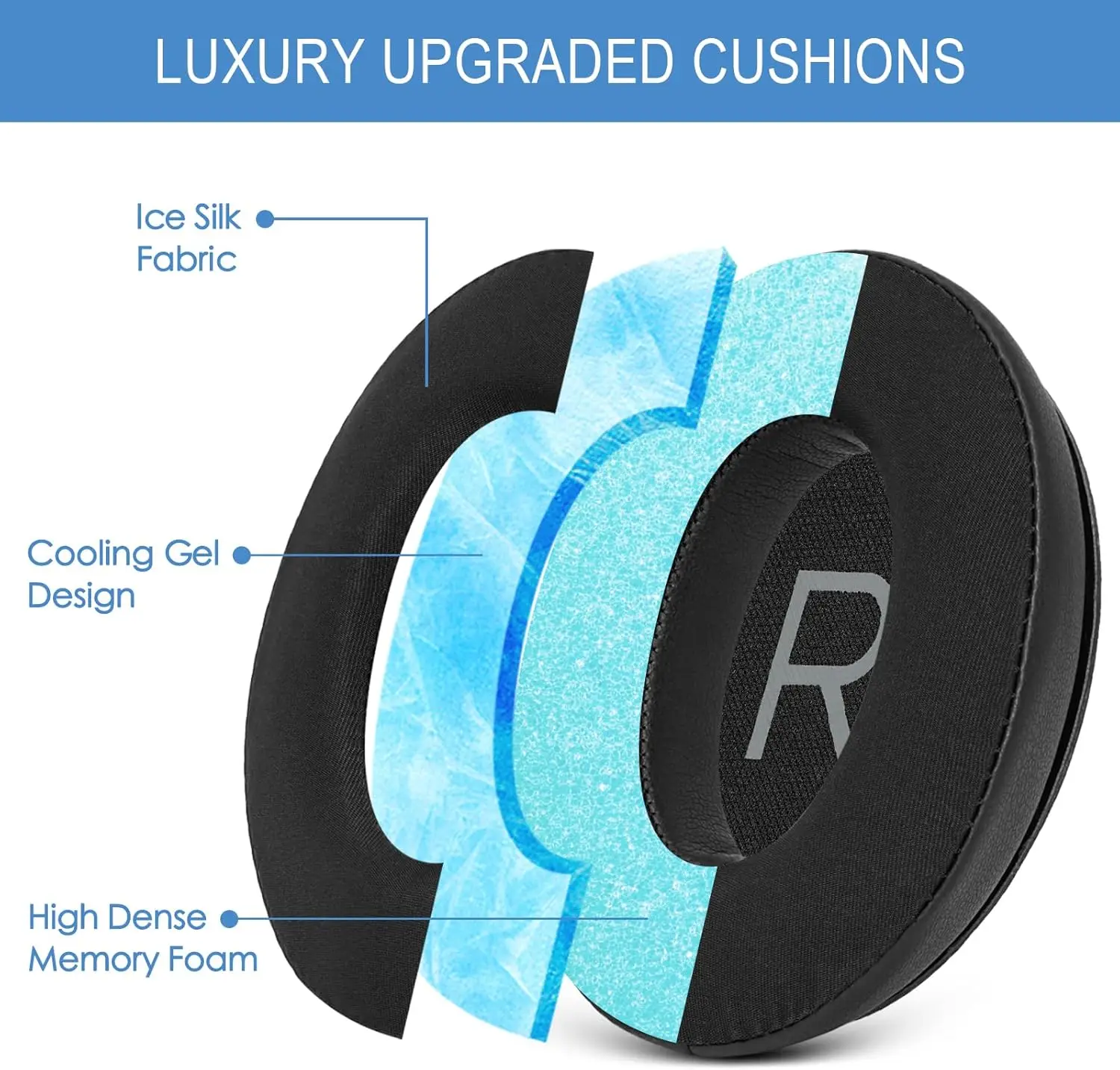 Сменные охлаждающие гелевые подушечки для наушников Bose QC45 сменные QuietComfort 45 шелк