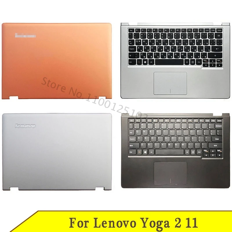 NEW For Lenovo Yoga 2 11 Series Laptop LCD Back Cover Palmrest With Keyboard With Touchpad Top Upper Case Silver Orange Black