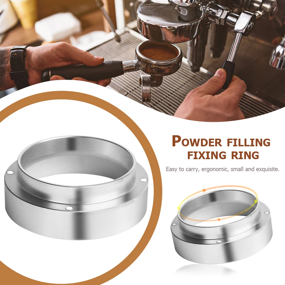 

Coffee Powder Tool Accessories Replacement Ring Aluminum Anti-drop Dosing Funnel Ring for Coffee Tamper Brewing Bowl