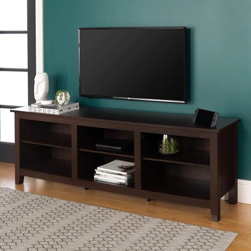 

Classic 6 Cubby TV Stand for TVs up to 80 Inches, 70 Inch, Espresso