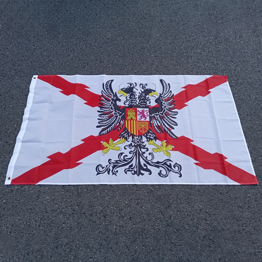 aerlxemrbrae Испанская империя Крест бордового флага 1506 цвета с эмблемой 90 x 150 см