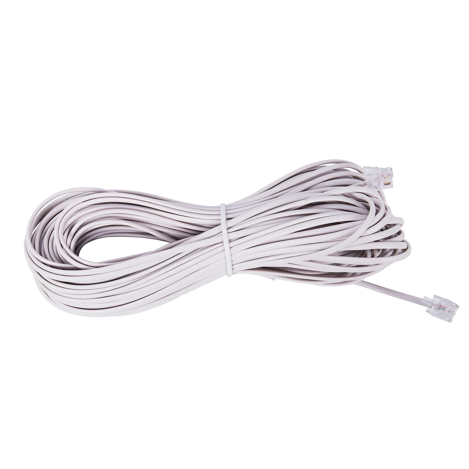 

Гибкий телефонный удлинитель RJ11 6P2C, 19 м, белый