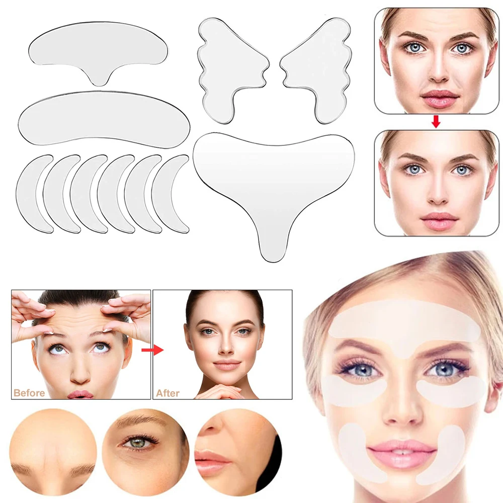 

18pcs Reusable Silicone Patches Forehead Anti Wrinkle Strips Chest Anti Wrinkle Pads Neck Anti Wrinkle Patches Skin Care Tools