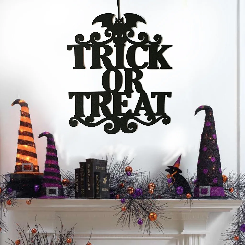 

Non Woven Halloween Door Hanging Home Party Decoration Trick or Treat Hanging
