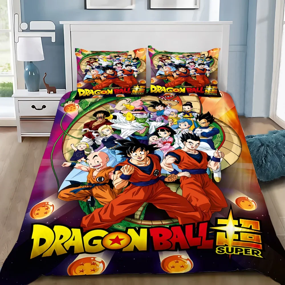 Duvet Cover Pillowcase Bedding Set D-Dragons Balls Gokus Adult BoyGirl Bedroom Decoration Children Gift Single Double Large Size