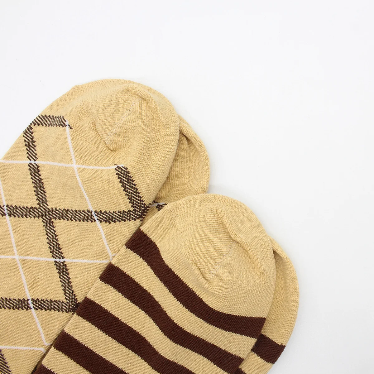 2023 New 6 Pairs Fashion Skin Color Men Dress Cotton Socks High Quality Combed Cotton Business Men Socks Size EU41-48