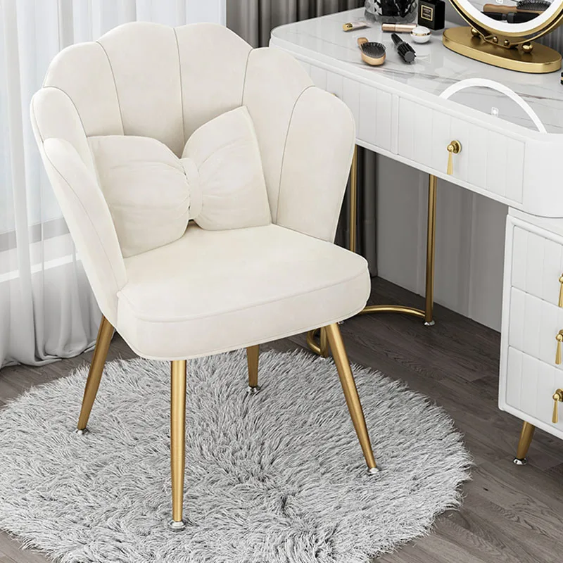

Vanity Bedroom Dining Chairs Nordic White Stools Armchair Dining Chairs Metal Relax Muebles De Cocina Furniture Dining Room47