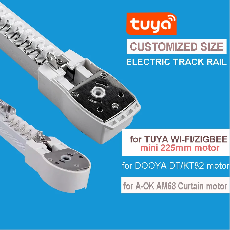 

Настраиваемый супер бесшумный карниз для Dooya/A-OK/Tuya, мотор для штор, электрическая система карнизов для умного дома