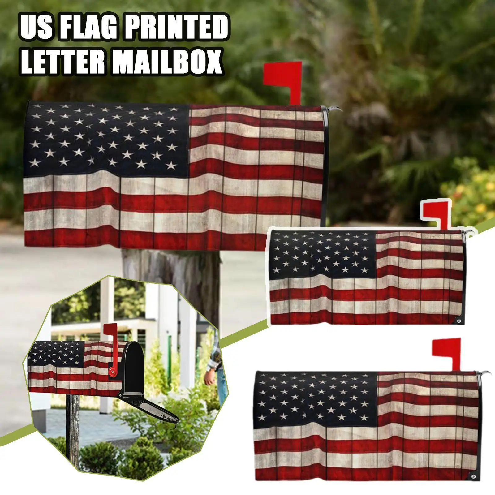 

Чехол для почтового ящика из полиэстера с американским флагом