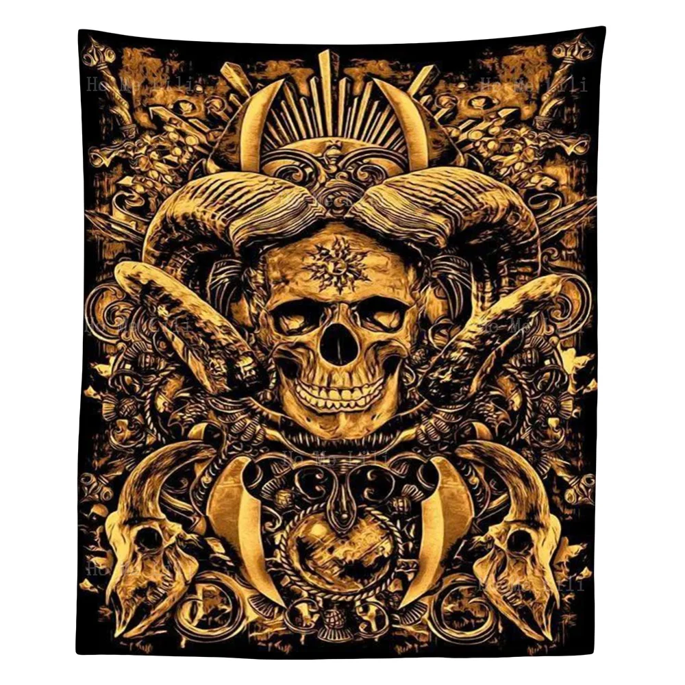 

Satan Skull Terror Snow Mountain Goddess Demon Phase Shiva God Wall Hanging Tapestry By Ho Me Lili For Livingroom Decor