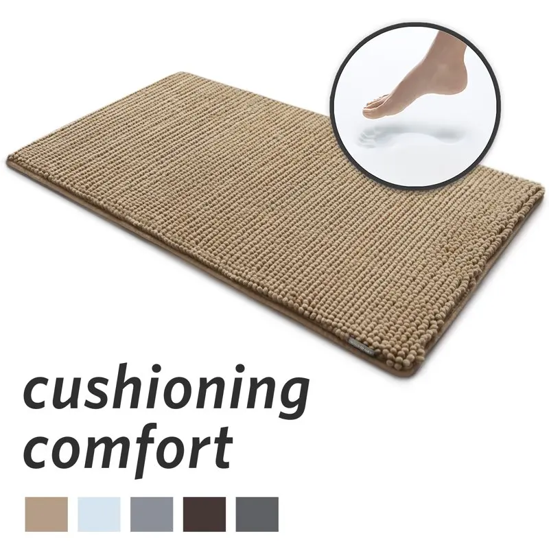 

Absorbent Charcoal Infused Memory Foam Bath Mat 20x34", Linen