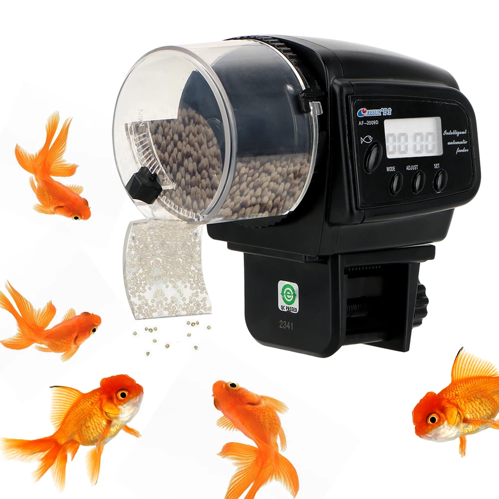 

Aquarium Fish Feeder with Timer Feeding Dispenser LCD Display for Aquarium Fish Tank Auto Feeders 100ML Automatic Fish Feeder