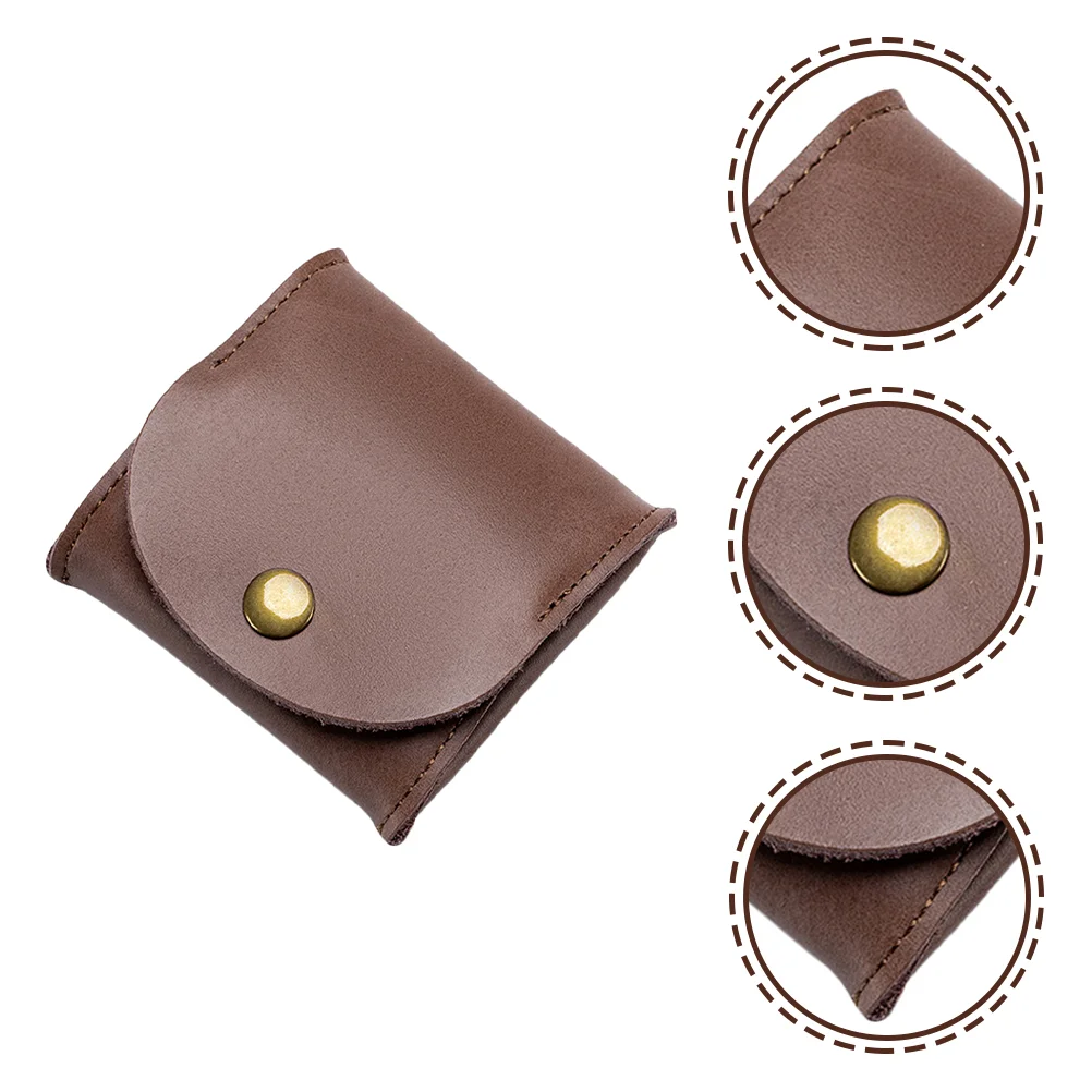 

Leather Coin Purse Small Change Purse Coin Bag Earphone Bag for and Men