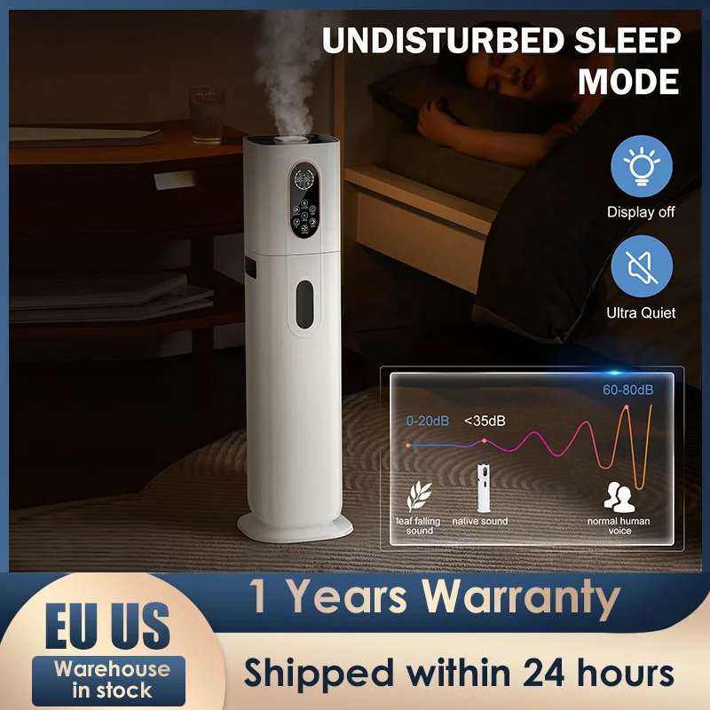 S 2.3gal 9l Top Fill Ultrasonic Warm And Cool Mist Whole House Humidifiers With 3 Mist Levels For Big Space