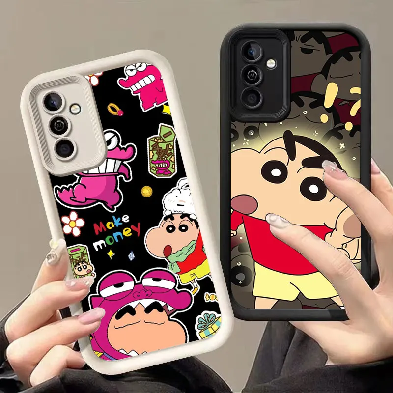 Милый чехол для телефона Crayon Shin Chan Samsung A13 A33 A34 A35 A52S A53 A54 A73 5G A12 A14 A15 A22 A23 A24 A25 A31 A32 A51