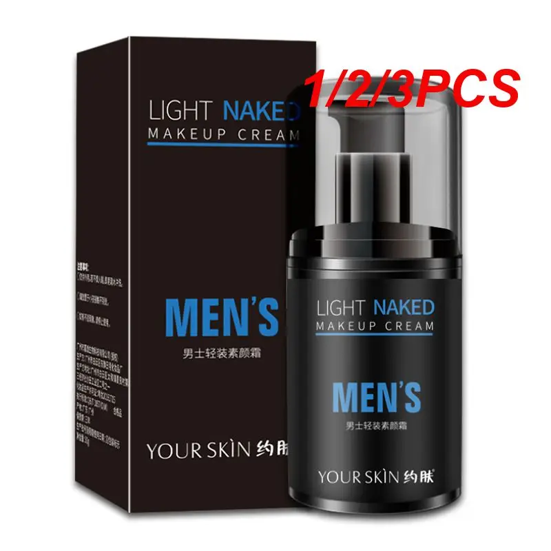

1/2/3PCS 50ml Men's Light Makeup Concealer Foundation Cream Concealer Acne Marks BB Cream Lazy Face Primer Cream Korean