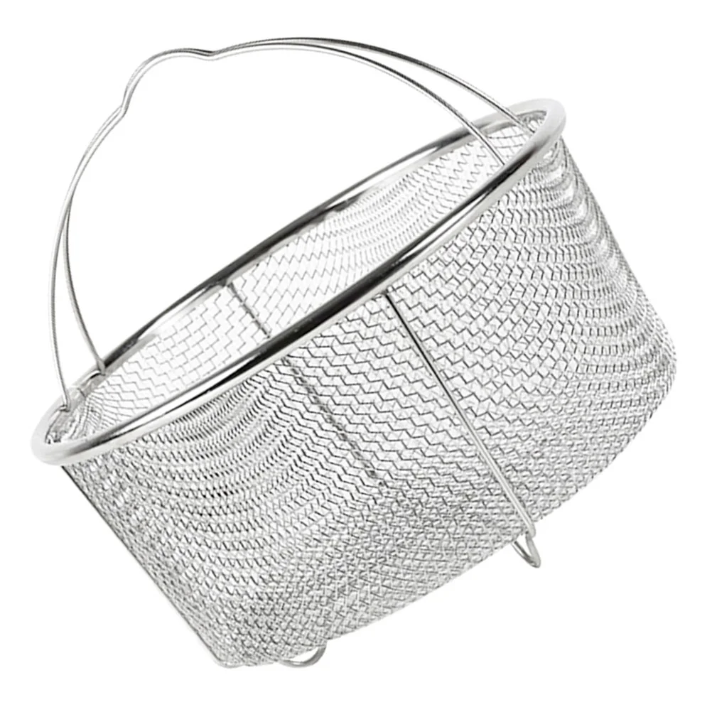 

Foldable Fry Basket Wire Mesh Fruit Strainer Collapsible Hamper Stainless Steel Frying Colander Net French Fries Holder