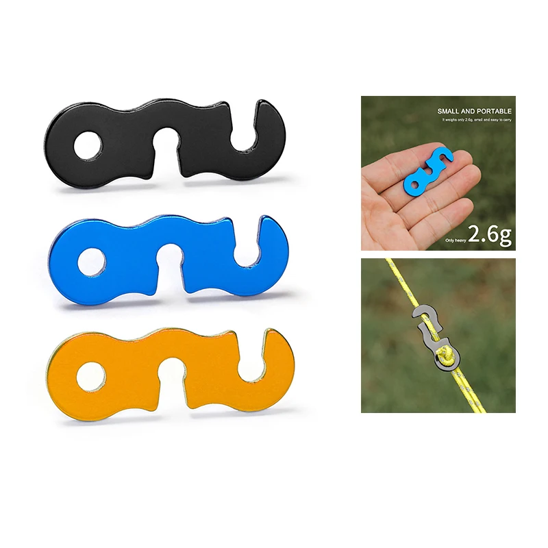 

Tents Securing Accessories 10pcs Adjustable Camping Tent Cord Rope Buckle S Type Tensioners Fastener Kit Outdoor Camping