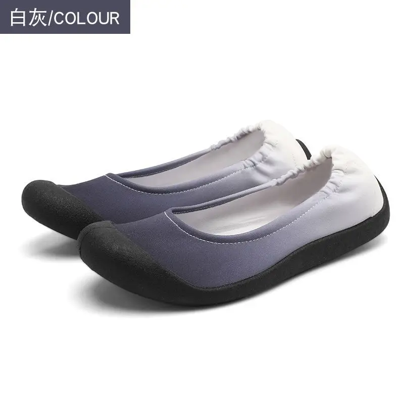 

New Cloth Shoes Women's Soft Sole Comfortable Mom's Shoes Lightweight Breathable Fashion Casual Flat Shoes Women's Lefu Shoes