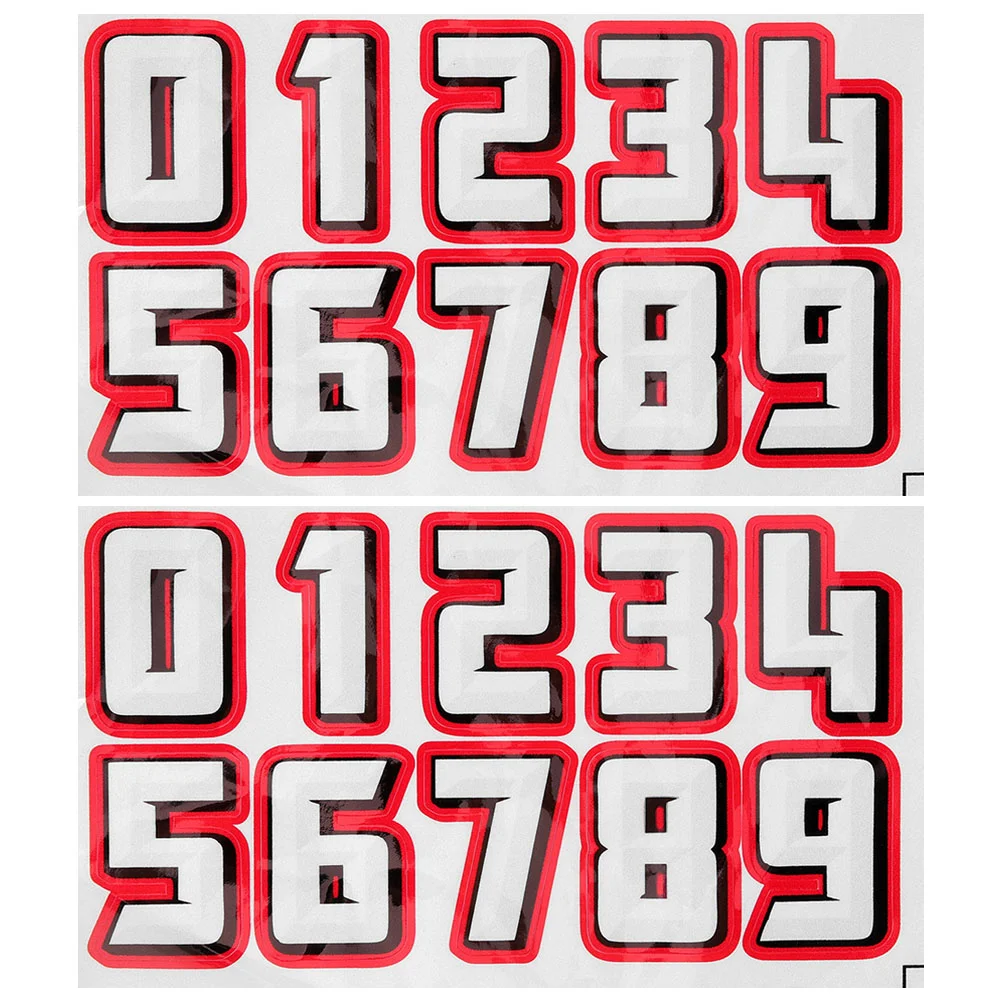 

2 Sets Number Labels Football Decals Stickers Sports Small Posters Numbers Hockey Baseball