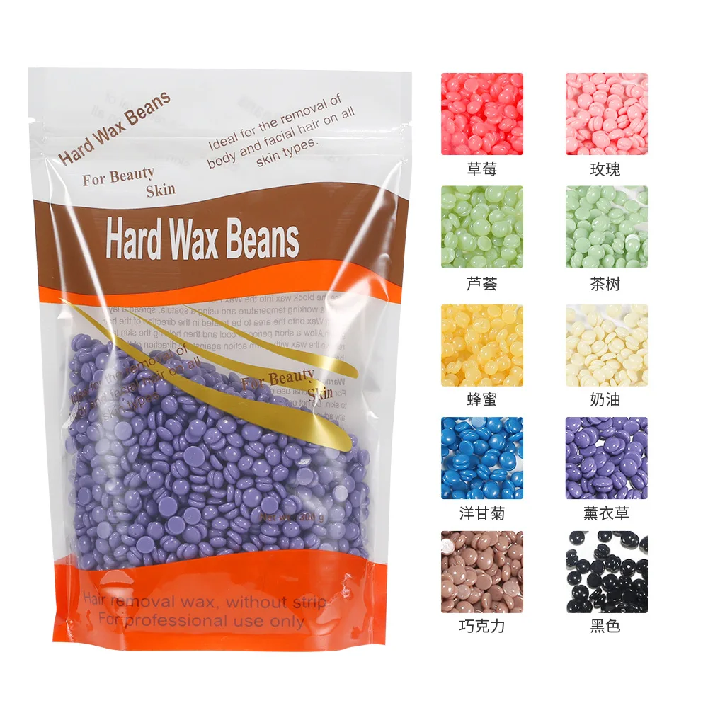 

Wax wax paper Solid hard wax beans wax beans hot wax beans wax granules 300g bag of 10 colors