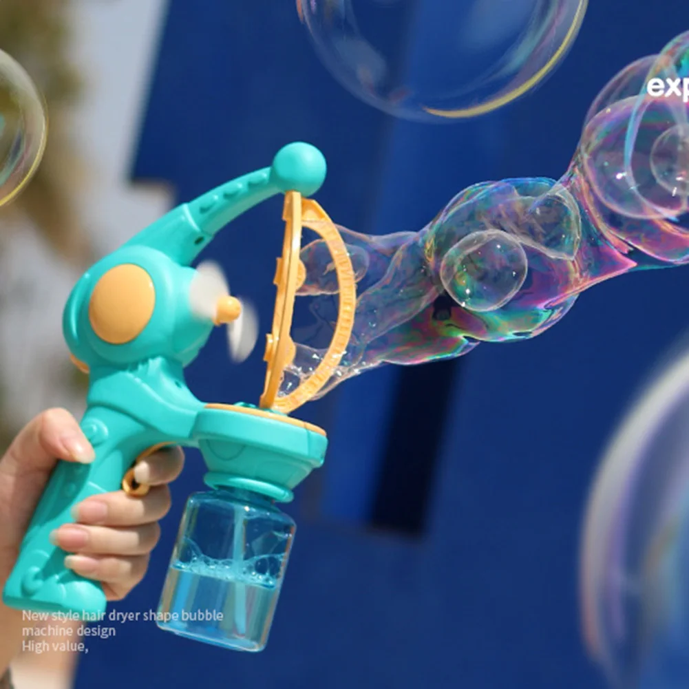 

New Big Bubble Gun Kids Automatic Bubble Machines Cartoon Fans Bubbles Maker Machine For Children Kid Outdoor Summer