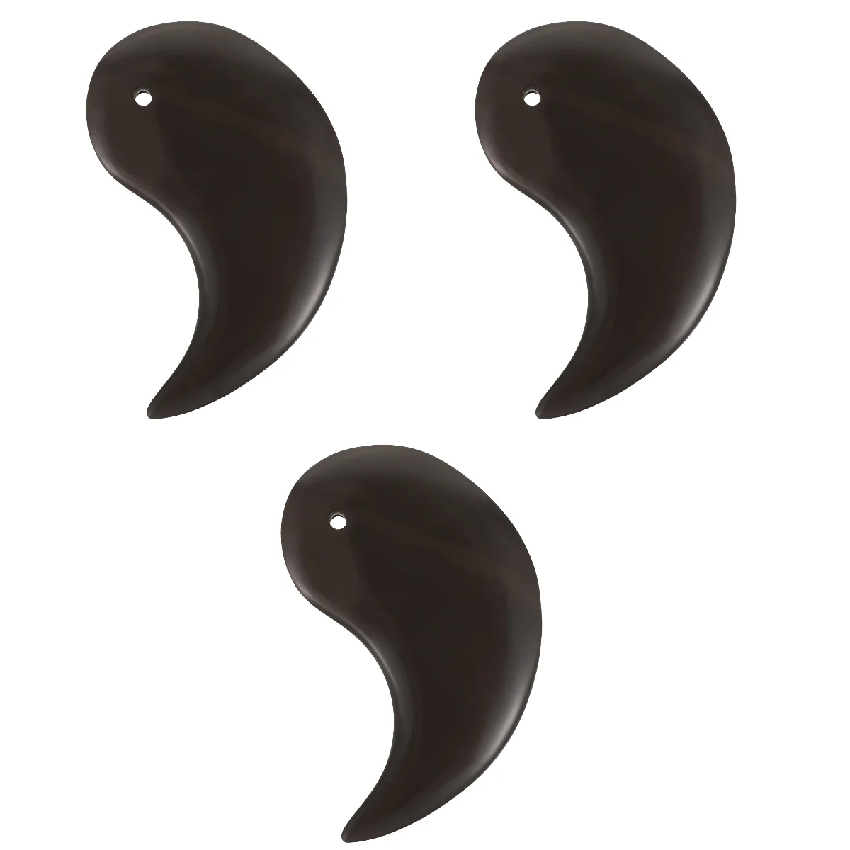 

3 pcs Gossip Yin and Yang Fish Scraping Board Massaging Stick Scraper (Coffee)