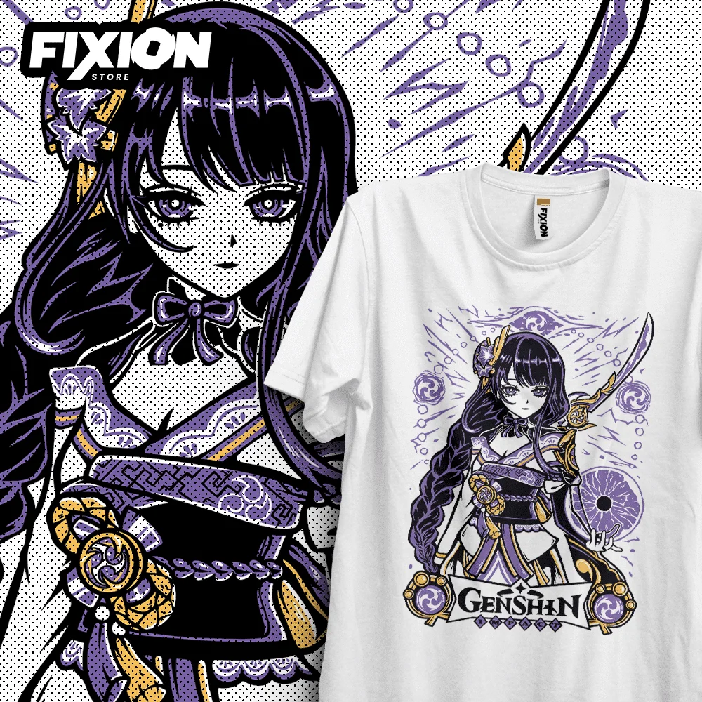 Футболка для аниме Genshin Impact - Shogun (blanca) Mange Tee