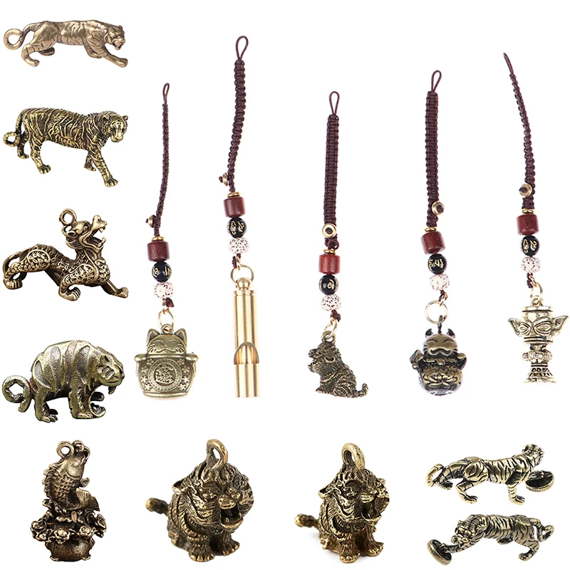 

Mini Tiger Ornaments Chinese Culture Chinese Zodiac Ornament 2022New Year Brass Tiger Year of The Tiger Home Decor Ornament Gift