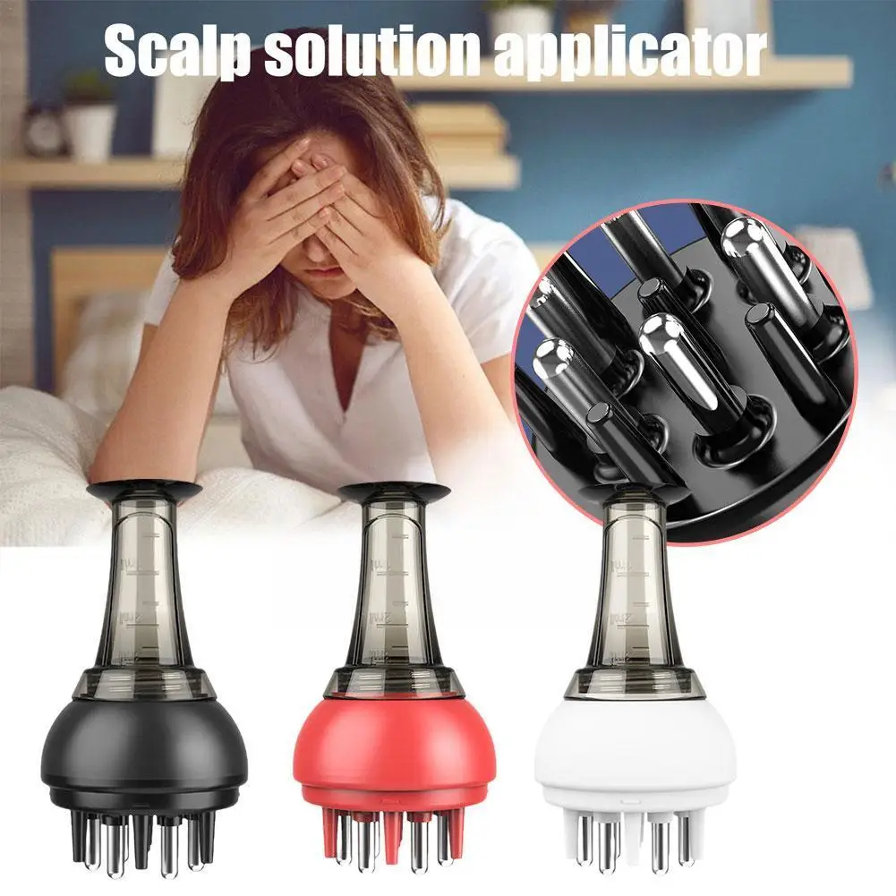 

4ml Head Essential Oil Ball Hair Roots Massage Scalp Treatment Essence Massage Liquid Medicine Applicator Comb Comb Hair Li N6J5