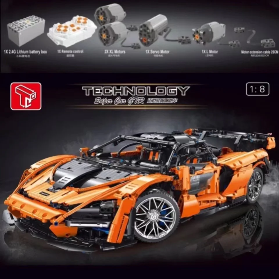 

Technology Expert High-Tech Senna Sports Car Super Speed Racing Car T5013 3780pcs Moc Bricks Technical Model Building Blocks Toy